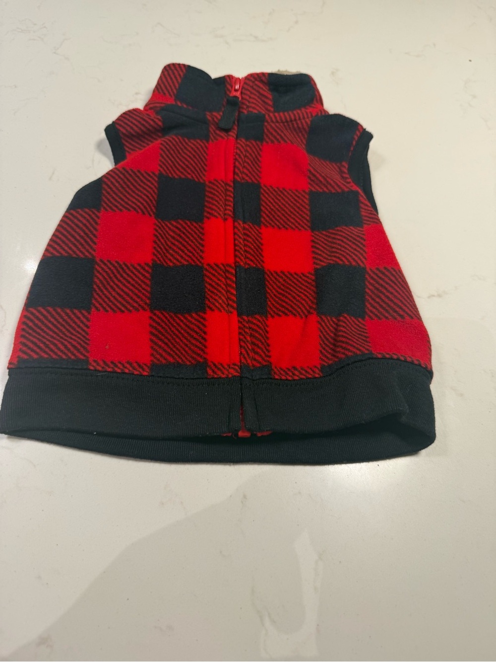 Carter's Red and Black Buffalo Plaid Vest